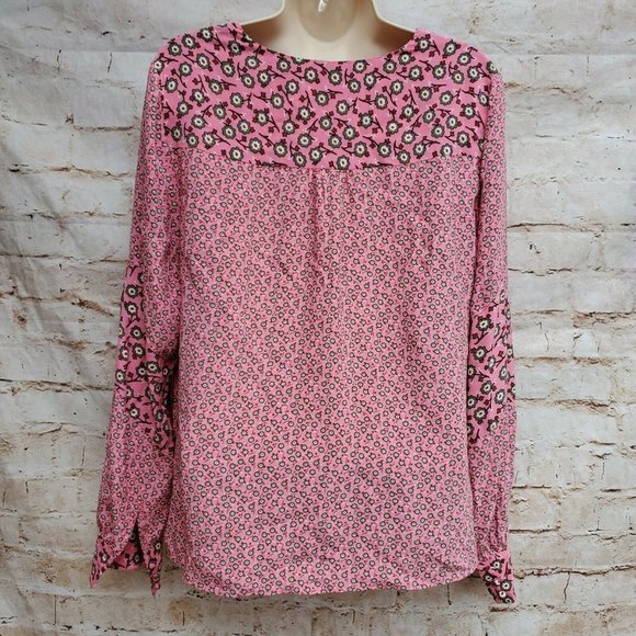 BODEN W0426 Pink v-Neck Shirt Blouse Size US 8 - Picture 2 of 8